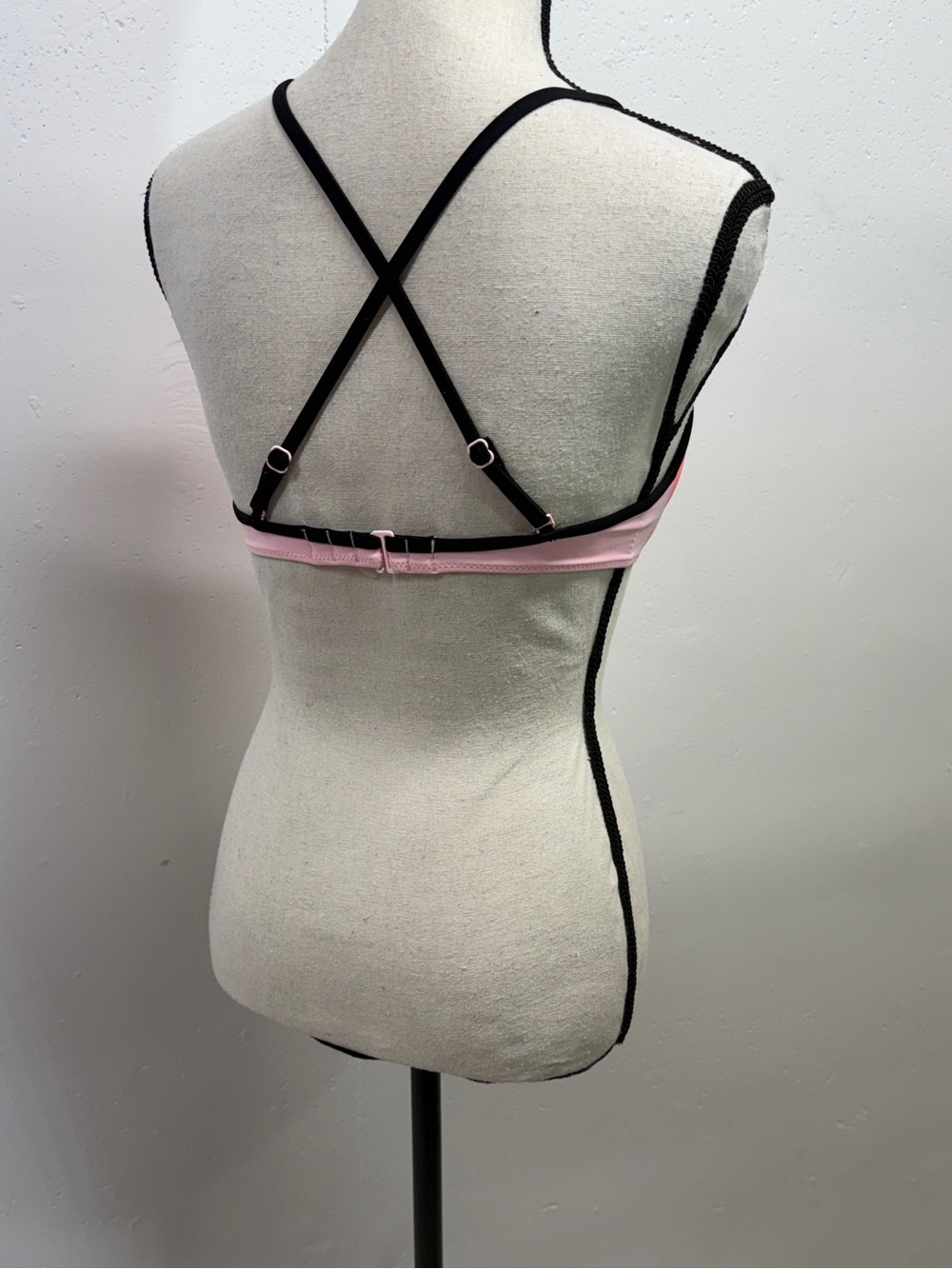 Victoria's Secret Coral Pink Padded Triangle Bra with Black Trim - Picture 5 of 12